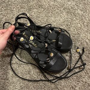 Kate Spade Black Daisy Women's Sandals